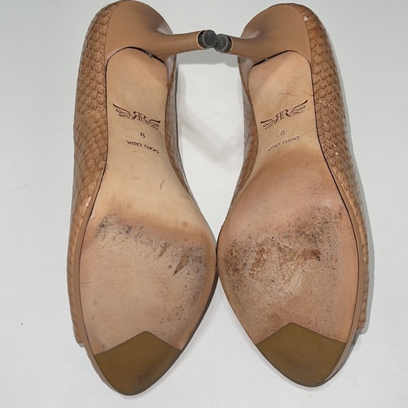 Rachel Roy Snake Skin Cream High Heels SIZE 8 - Picture 3 of 12